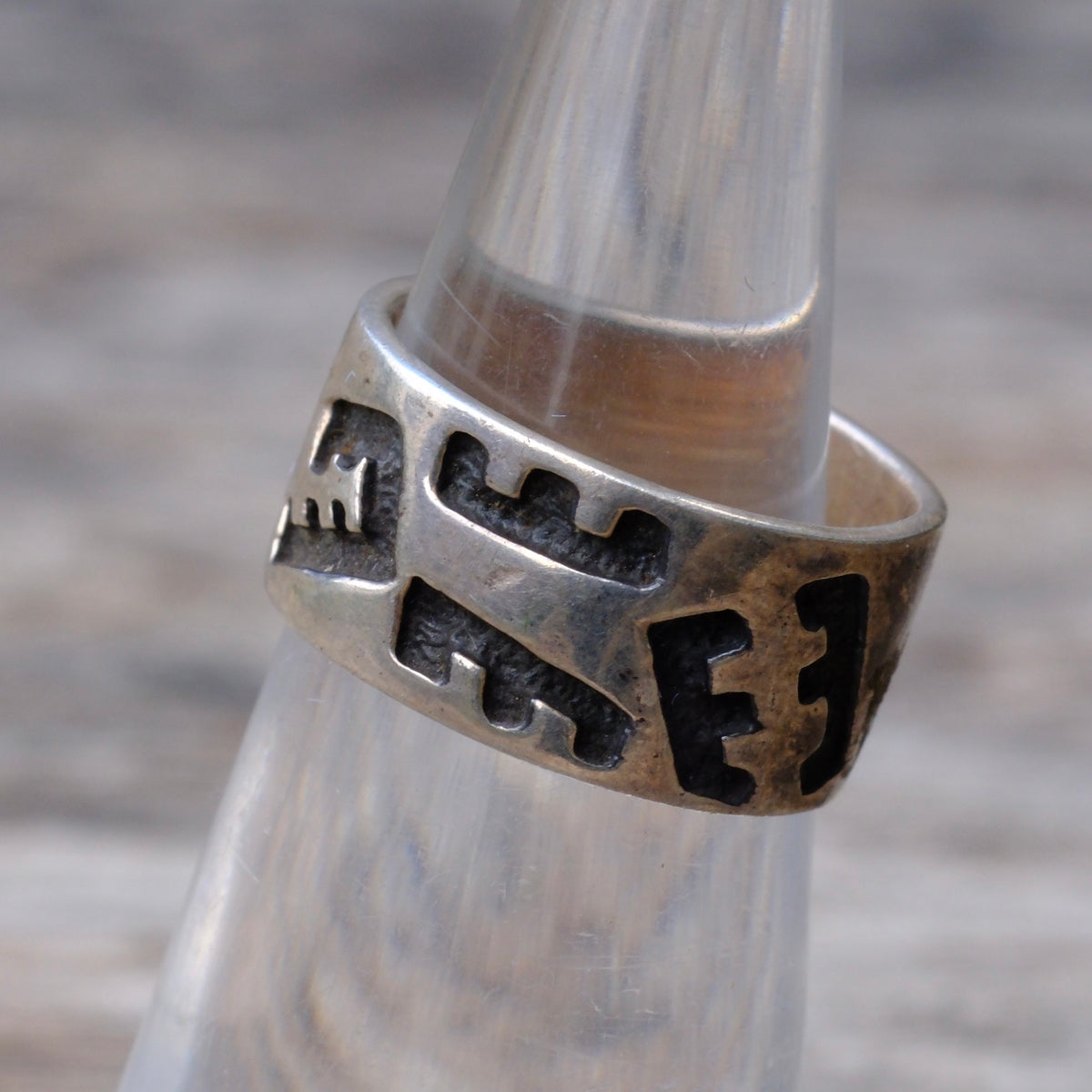 Vintage Sterling Stamped Band Ring 4.5