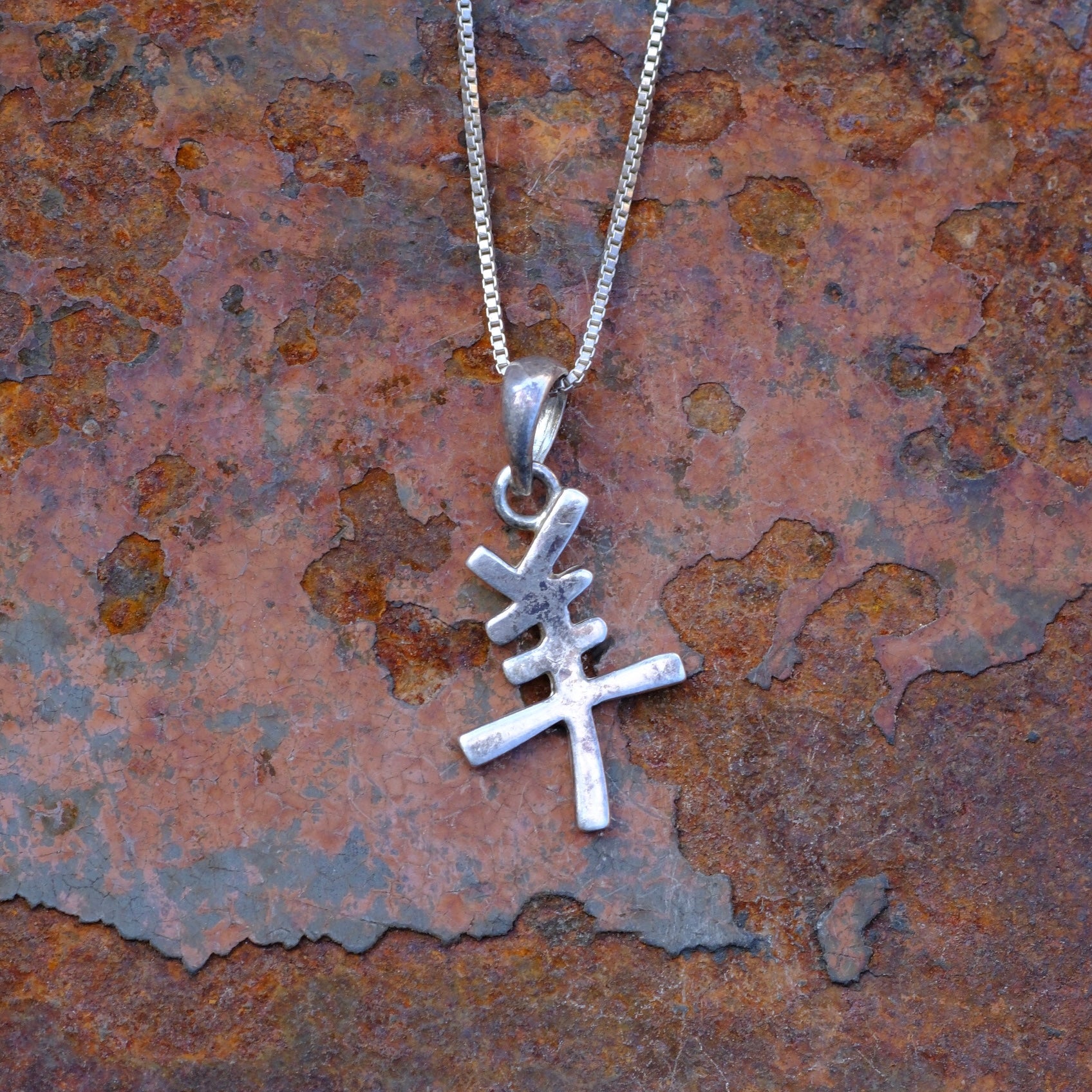 Vintage Sterling Silver Chinese Zodiac 'Sheep' Necklace
