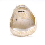 Vintage Sterling Turquoise Feather Ring 7.75