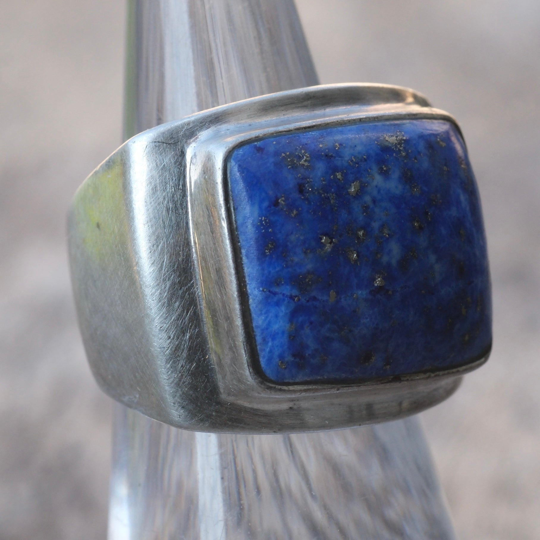 Vintage Sterling Lapis Ring 5.75