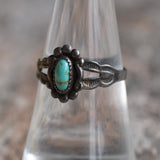 Vintage Sterling Turquoise Ring 7.75