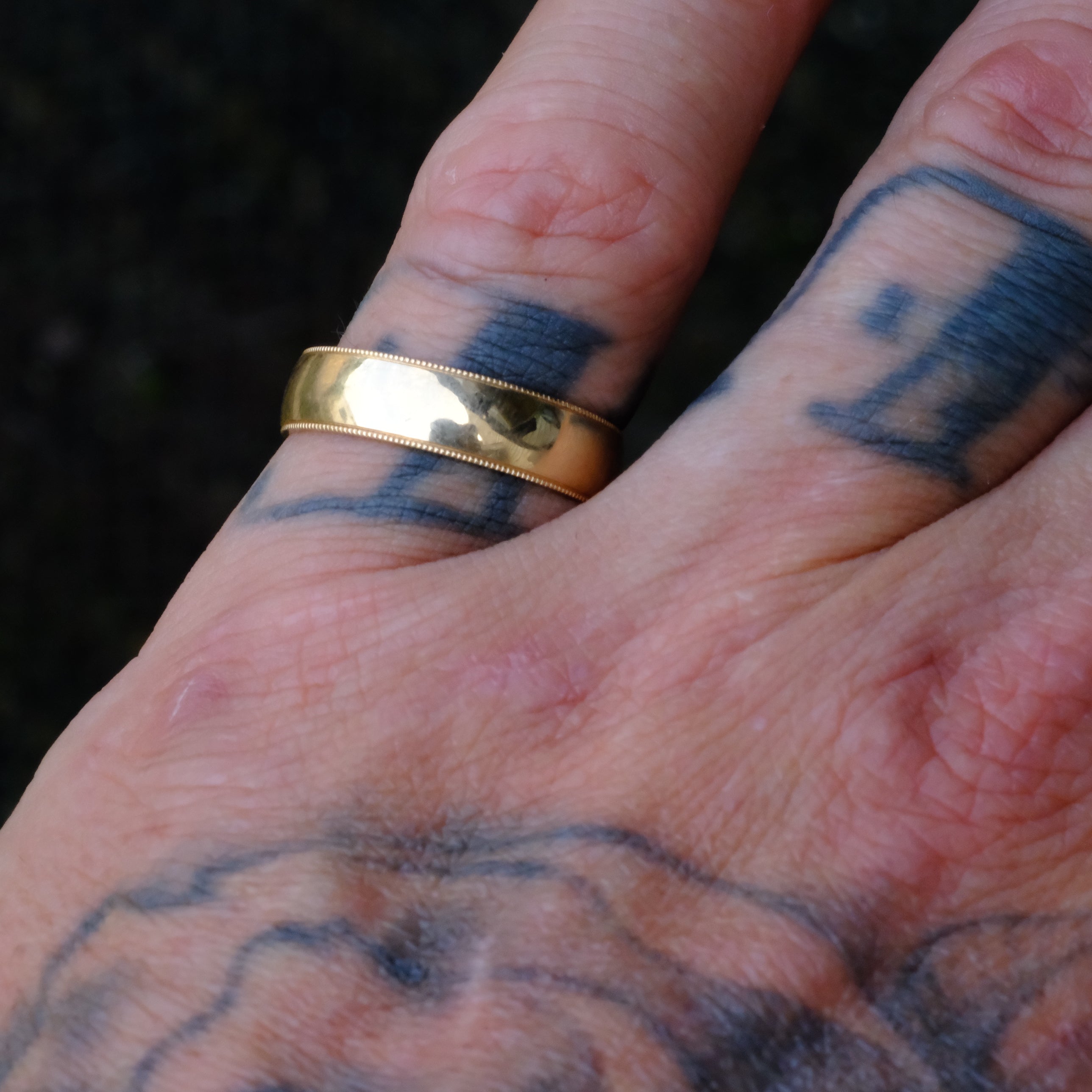 Vintage 14K Gold Band Ring 7.75