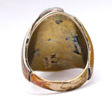 Vintage Sterling Turquoise Cluster Ring 9.5