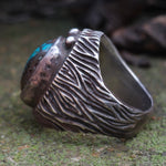 Vintage Sterling Turquoise Ring 8.5