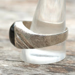 Vintage Sterling Onyx Cabochon Ring 13