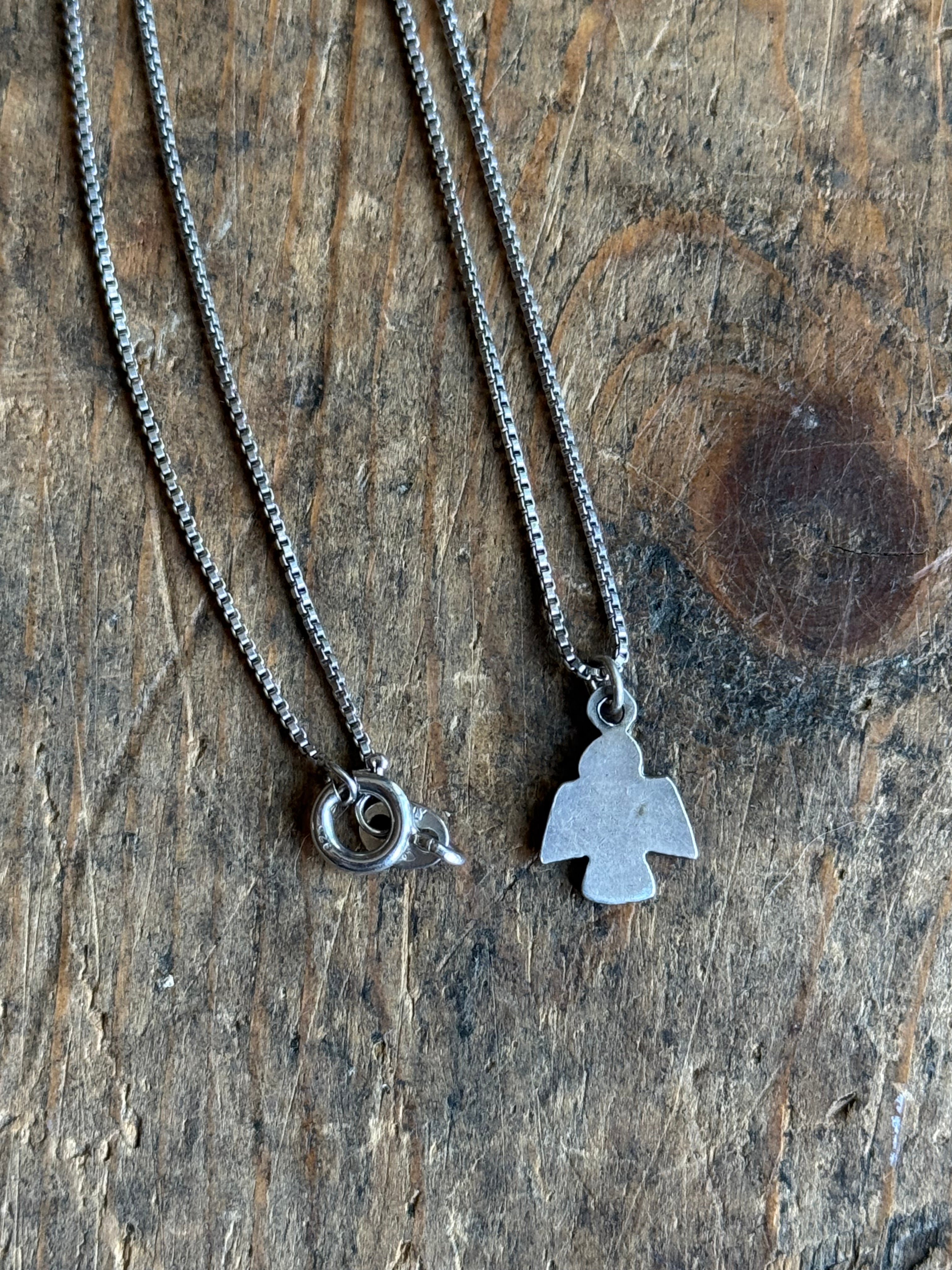 Vintage Sterling Silver Tiny Thunderbird Necklace