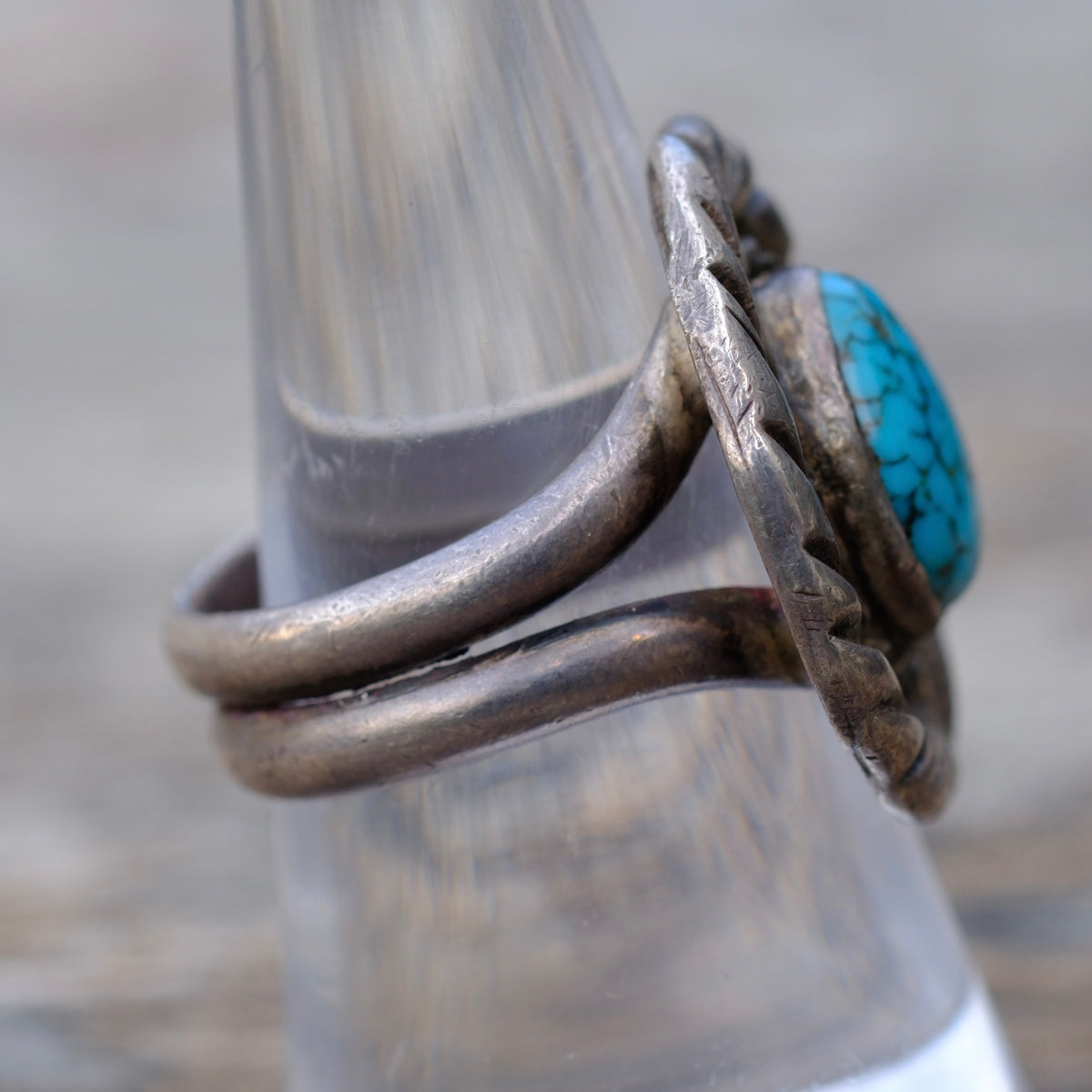Vintage Sterling Turquoise Ring 8