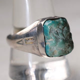 Vintage Sterling Seafoam Turquoise Ring 11.5