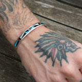 Vintage Sterling Zuni Inlay Cuff