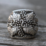 Vintage Sterling Silver Leaf Ring 9.75