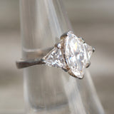 Vintage Sterling CZ Cocktail Ring 6