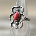Vintage Sterling Tigers Eye Floral Ring 3