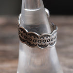 Vintage Sterling Stamped Overpass Ring 7