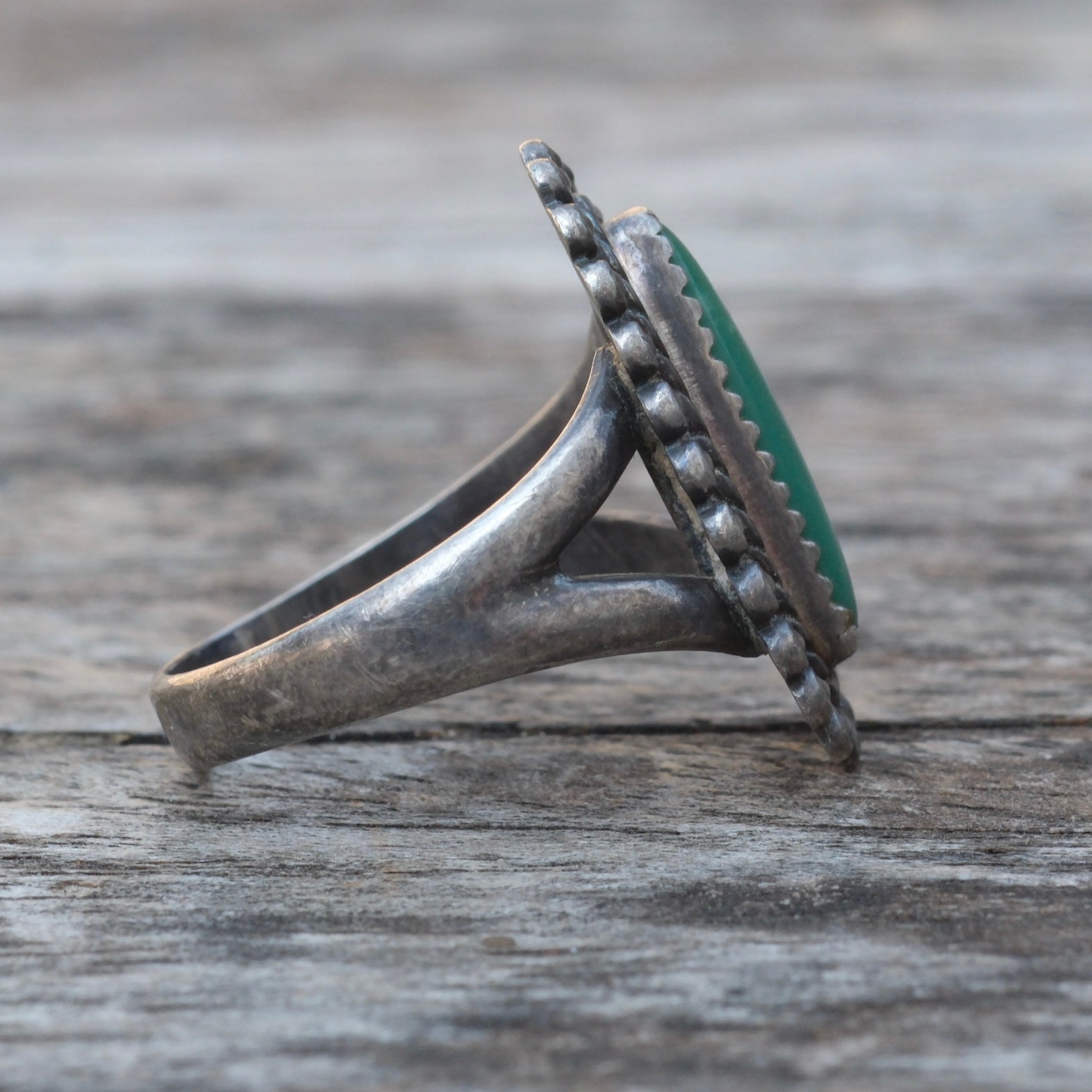 Vintage Sterling Turquoise Ring 5.75