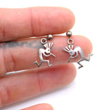 Vintage Sterling Silver Kokopelli Earrings