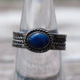 Vintage Sterling Lapis Band 7