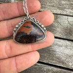 Vintage Sterling Petrified Wood Ring