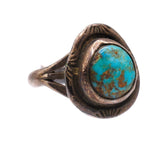 Vintage Sterling Turquoise Ring 5.25