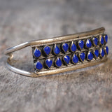 Vintage Sterling Lapis Cuff