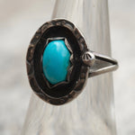 Vintage Sterling Turquoise Ring 6.5