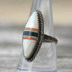 Vintage Sterling MOP Inlay Ring 8