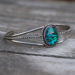 Vintage Sterling Abalone Cuff