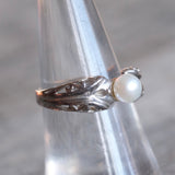 Vintage Sterling Pearl Ring 7.25