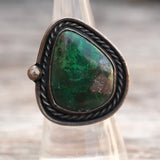 Vintage Sterling Turquoise Roper Ring 6.5