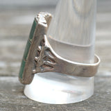 Vintage Sterling Turquoise and Malachite Inlay Ring 12