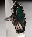 Vintage Sterling Turquoise Ring 6.75