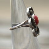 Vintage Sterling Tigers Eye Floral Ring 3