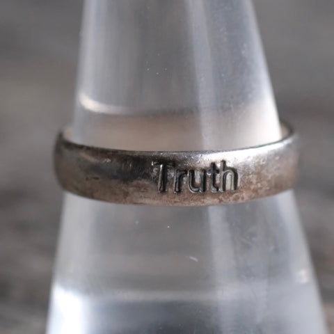 Vintage Sterling Silver Truth Band 10