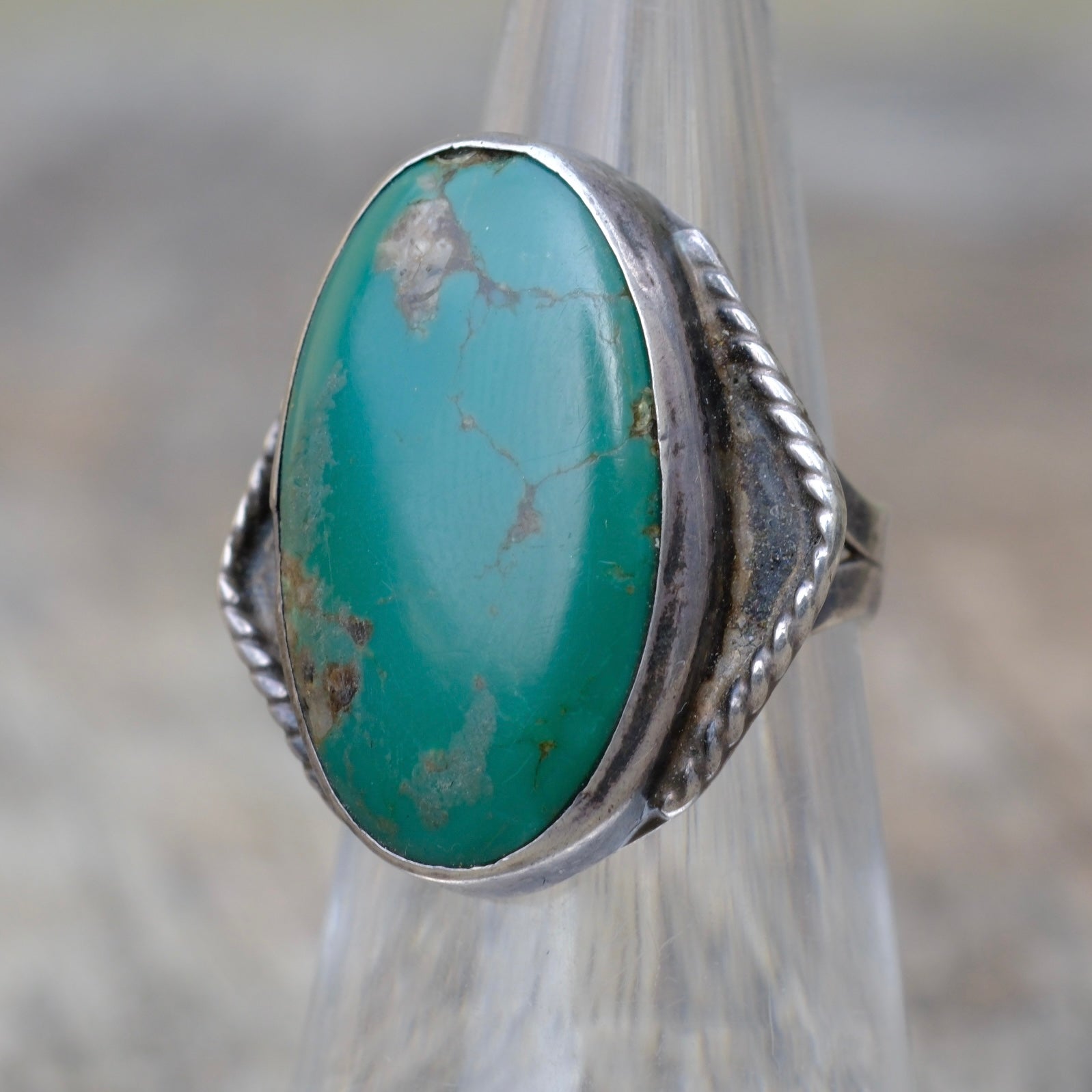 Vintage Sterling Turquoise Ring 5