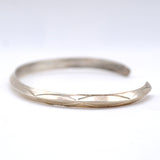 Vintage Sterling Stamped Triangle Cuff Bracelet 6.25"