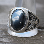 1980's Vintage Sterling Hematite Thunderbird Ring