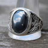 1980's Vintage Sterling Hematite Thunderbird Ring