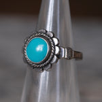Vintage Sterling Turquoise Ring 3.75