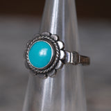 Vintage Sterling Turquoise Ring 3.75