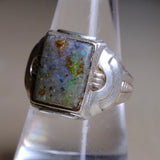 Vintage Sterling Natural Opal Signet Ring 9