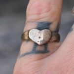 Vintage Sterling Silver Heart Ring 5.75