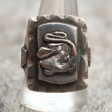 Vintage Mexican Biker Lucky Dragon Souvenir Ring 11.5