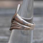 Vintage Sterling Silver Modernist Ring 4.5