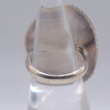 Vintage Sterling Turquoise Roper Ring 6.75