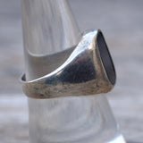 Vintage Sterling Onyx Signet Ring 7.75