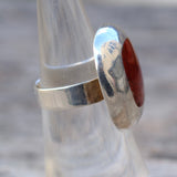 Vintage Sterling Red Jasper Ring 5.5
