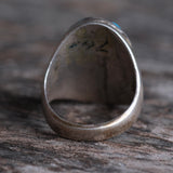 Vintage Sterling Turquoise and Shell Inlay Ring 10