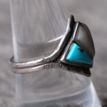 Vintage Sterling Turquoise and MOP Inlay Ring 10