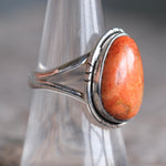 Vintage Sterling Jasper Ring 7.75