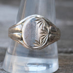 Vintage Sterling Silver Signet Ring 11.75