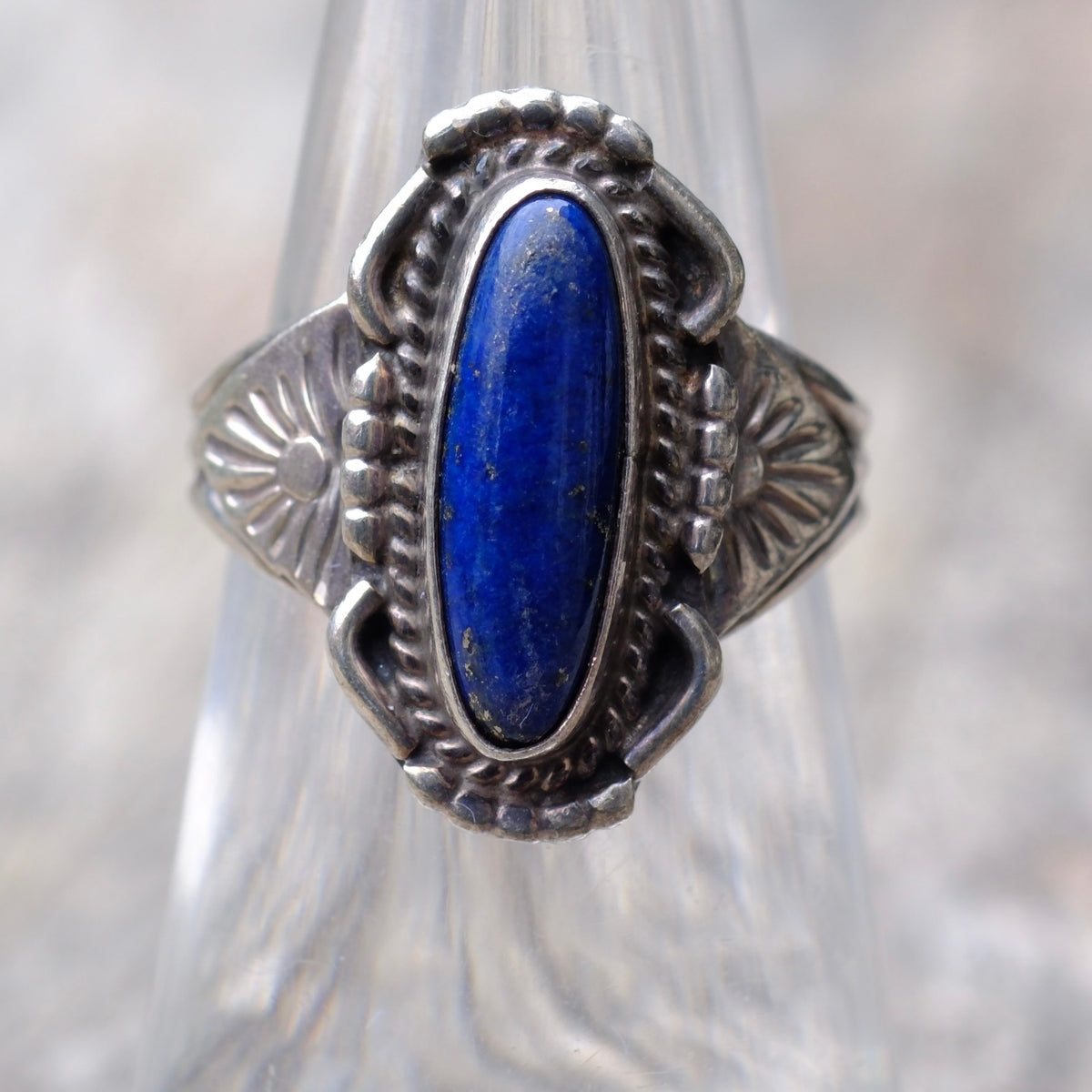 Vintage Sterling Lapis Ring 6